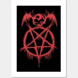 Skull and Pentagram Posters and Art